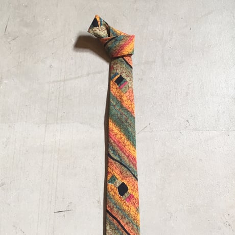 1960's Unknown Cotton Batik Necktie