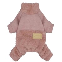 ニット切替ロンパース 　ピンク
