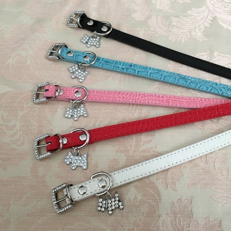 首輪　クロコダイル型　わんこチャーム