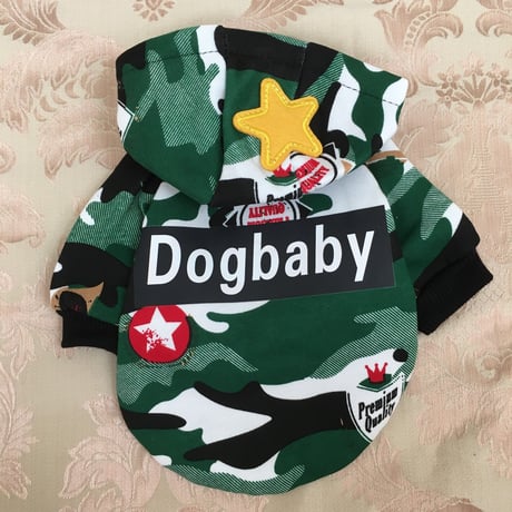 迷彩パーカー　Dogbaby　グリーン