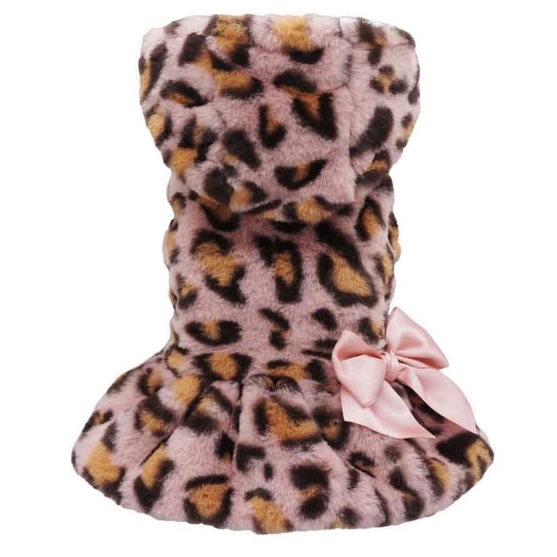 もこもこアニマルリボンコート レオパードピンク | ロージーのお部屋