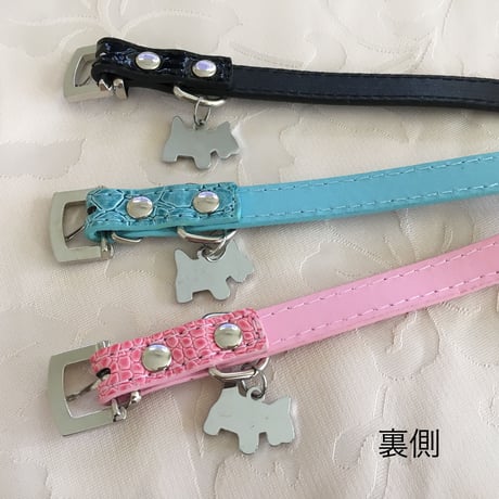 首輪　クロコダイル型　わんこチャーム