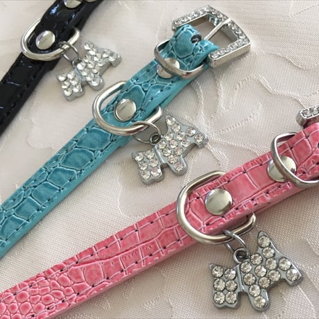 首輪　クロコダイル型　わんこチャーム