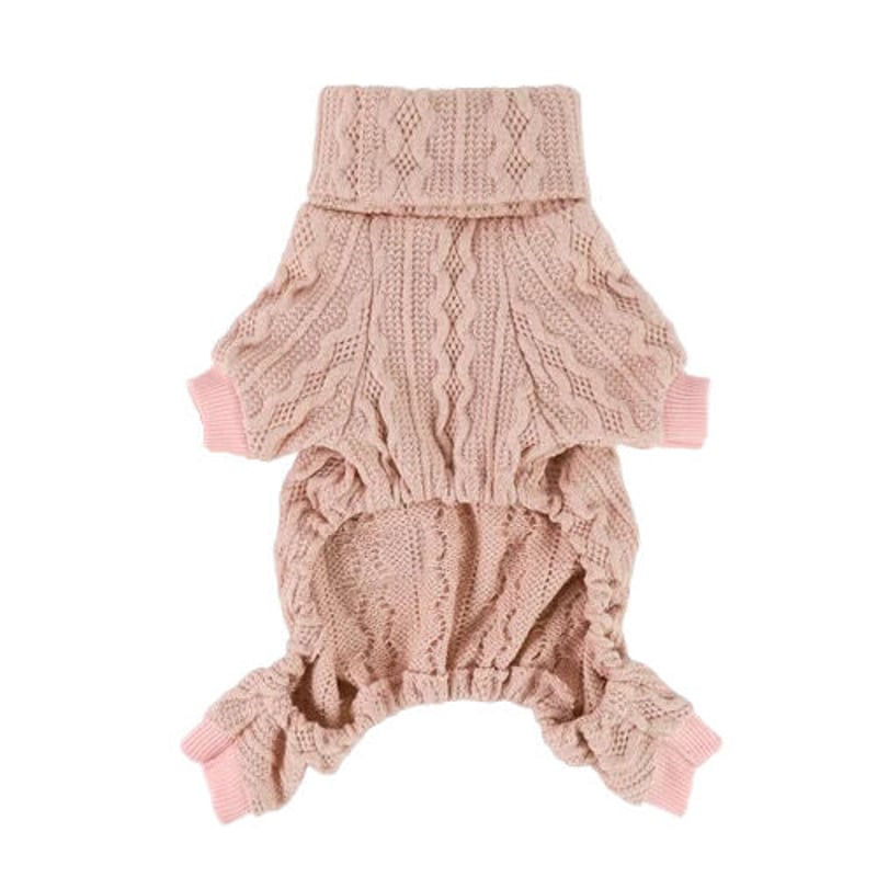ジグザグ編みタートルネックニットパジャマ ベビーピンク | ロージーの  