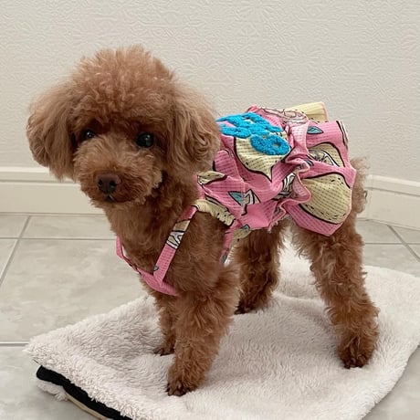 Hello Summer Touchdog レモンワンピース　ピンク