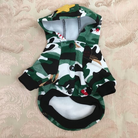 迷彩パーカー　Dogbaby　グリーン