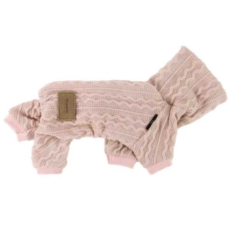 ジグザグ編みタートルネックニットパジャマ ベビーピンク | ロージーの  