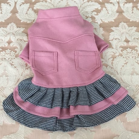 千鳥チュチュコートワンピース  ピンク