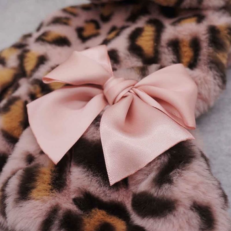 もこもこアニマルリボンコート レオパードピンク | ロージーのお部屋