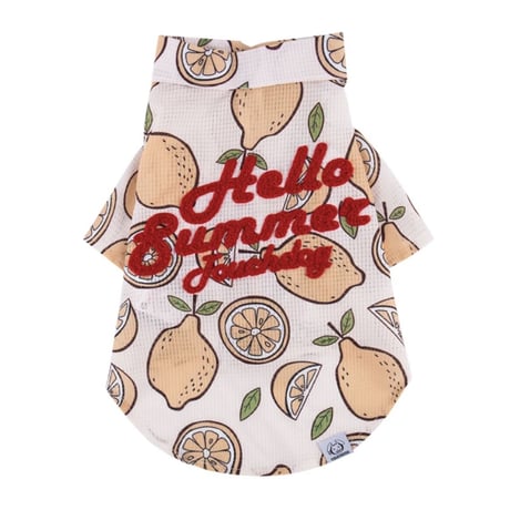 Hello Summer Touchdog レモンシャツ　ベージュ