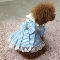 ギンガムチェック ワンピース ブルー