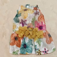 フラワーハーネスワンピース　イエロー