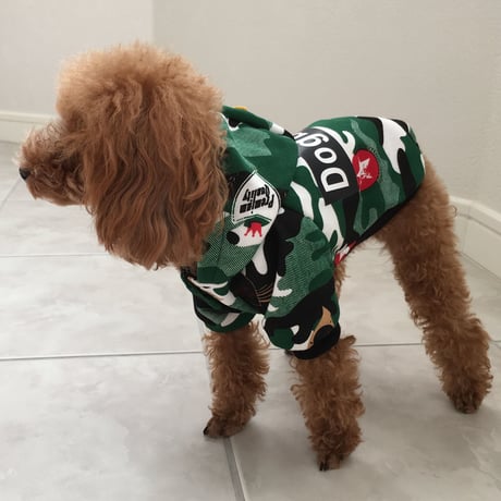 迷彩パーカー　Dogbaby　グリーン