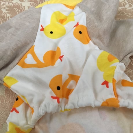 ロンパースパジャマ　ひよこ　イエロー
