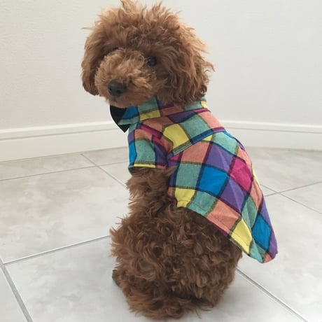モザイクチェック　シャツ