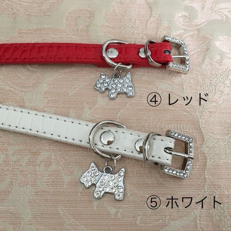 首輪　クロコダイル型　わんこチャーム