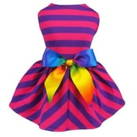 【アウトレット】ボーダーワンピース　リボンレインボー  XS