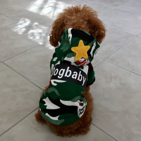 迷彩パーカー　Dogbaby　グリーン