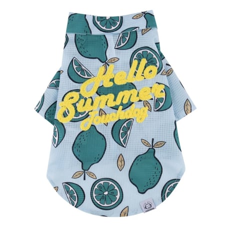 Hello Summer Touchdog レモンシャツ　ブルー