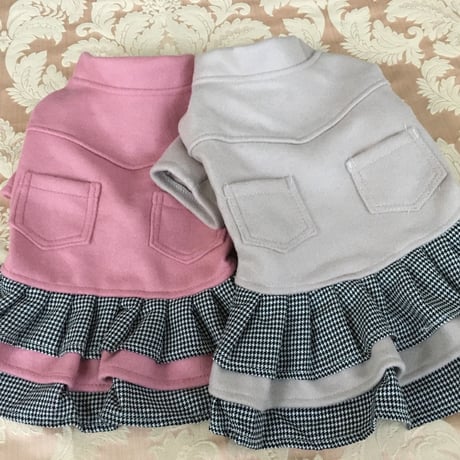 千鳥チュチュコートワンピース  ベージュ