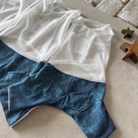 インナーメッシュタンク付きパンツ　ブルー