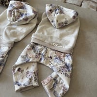 セパレート風パンツ　フード付き　ローズ＆アナベルのホワイト　ミニ裏毛