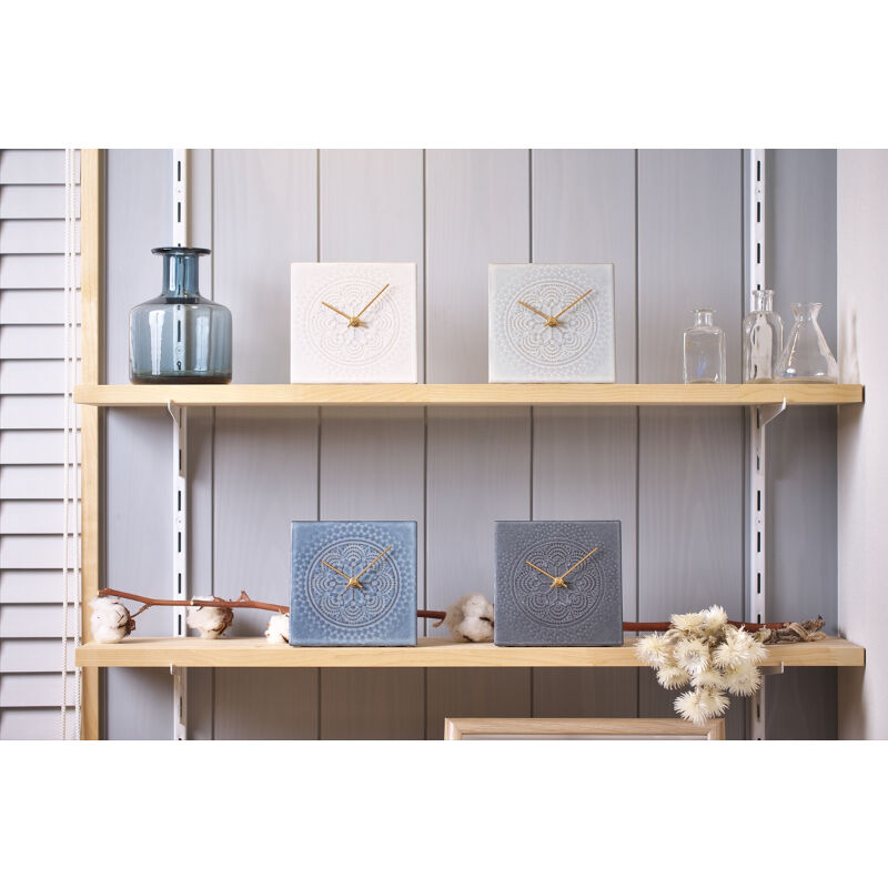 LACE TILE CLOCK グレー | 杉浦製陶株式会社