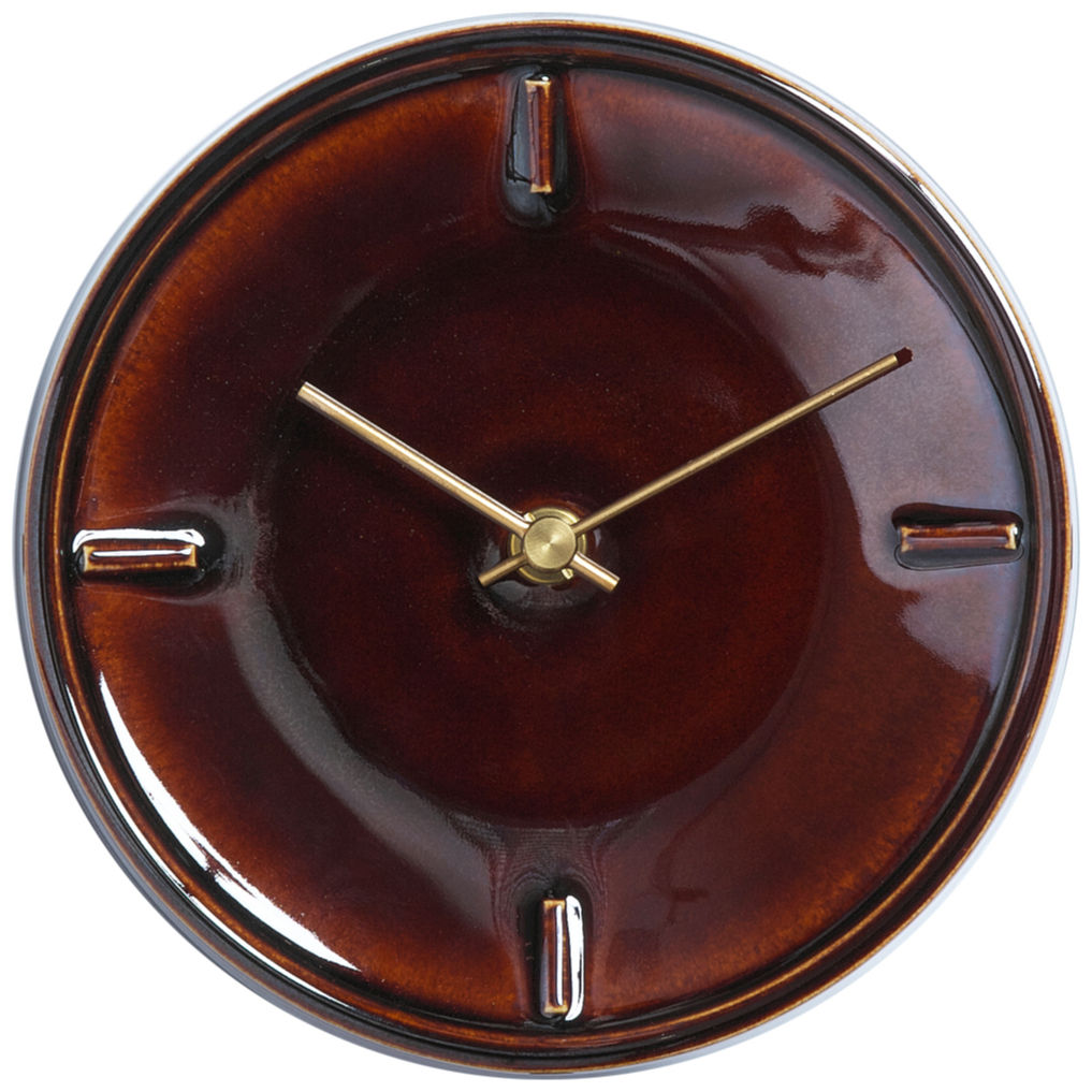 GLAZED CLOCK あめ釉 | 杉浦製陶株式会社
