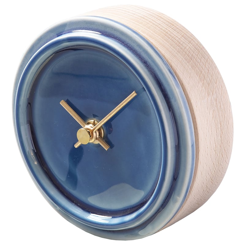 置時計、陶器製、MADE　IN　SPAIN 送料無料【Nち4587】セラミックアートアカデミー 置き時計 陶器