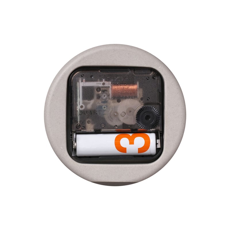 イマン陶器製アナログ置時計 青い花柄 イマン陶器製アナログ