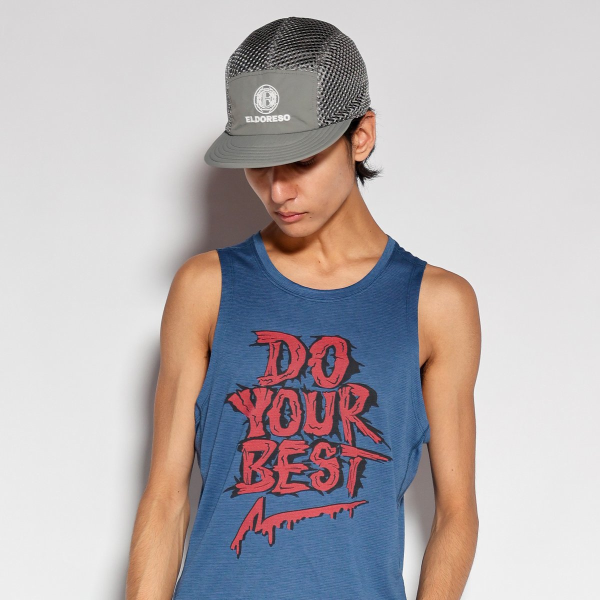 Emblem Mesh Cap(Gray) E7014325 | ELDORESO【OFFIC