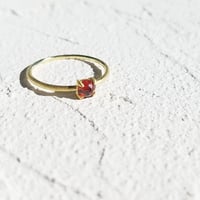 K18GP Garnet Ring/1月誕生石