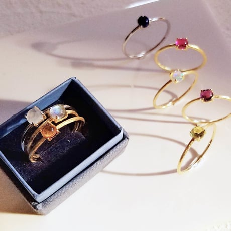 K18GP Ruby Ring/7月誕生石