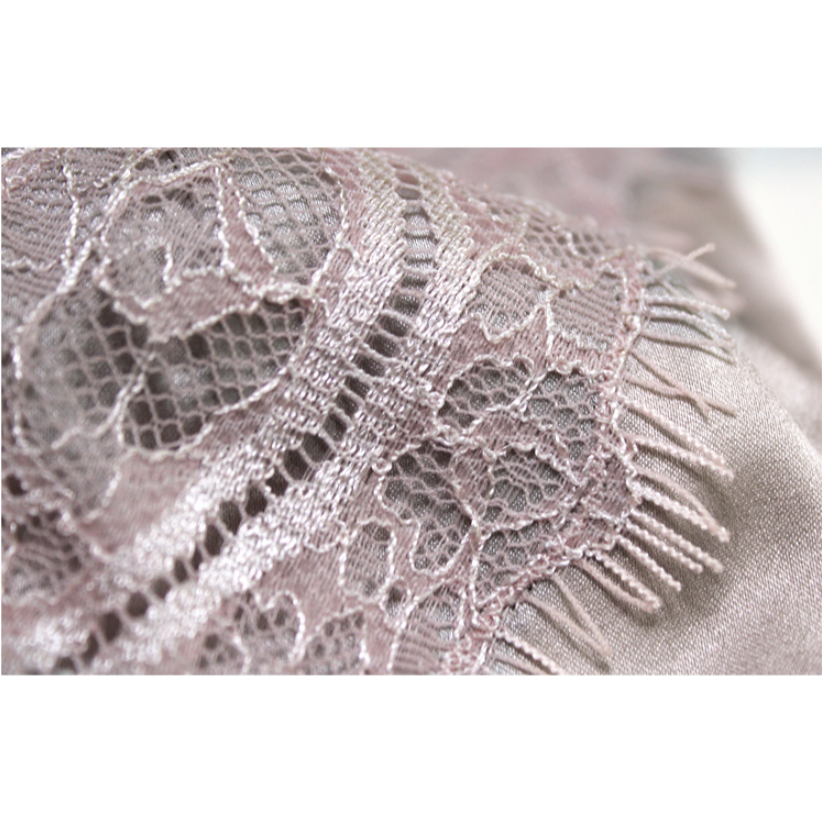 【SIR】Fontana ストライプ シルク クレープスリップドレス シルクスリップドレス(カップ付き)シルバーグレー | daisyking