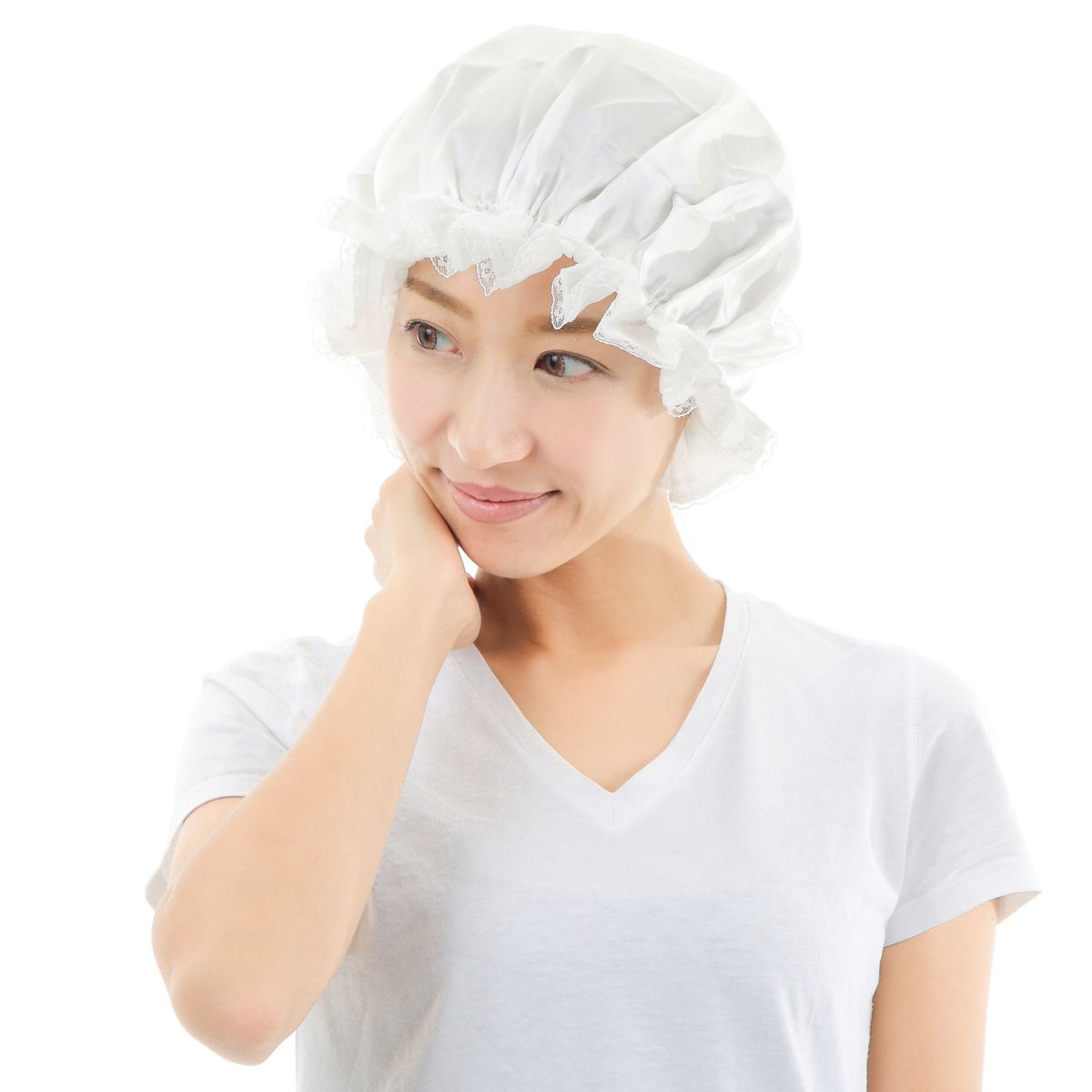 THE ROW シルクキャップ Mサイズ ホワイト THE ROW シルクキャップ Mサイズ ホワイト THE ROW シルクキャップ M