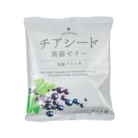 チアシード蒟蒻ゼリー発酵プラス　カシス味（１袋）
