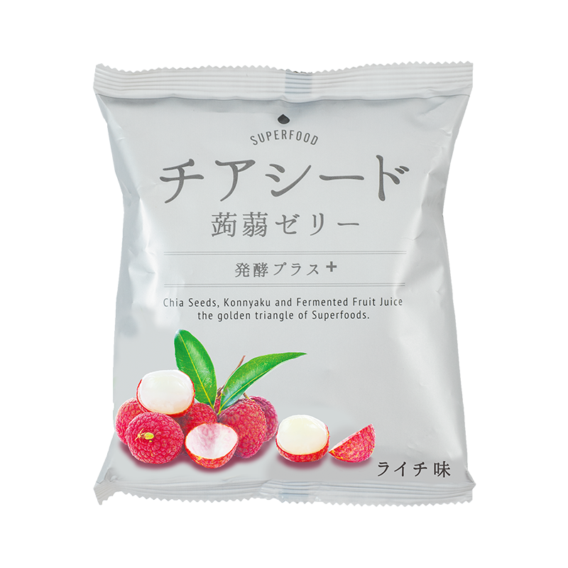チアシード蒟蒻ゼリー発酵プラス ライチ味（1袋） | チアシード
