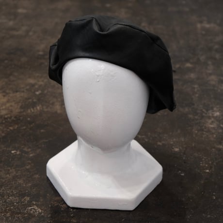 STRETCH LEATHER BERET