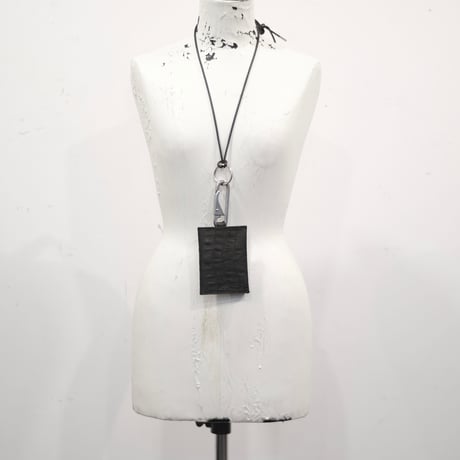 CARD SHOULDER BAG / CROCODILE EMBOSS