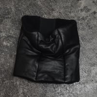 LEATHER / RIB  COMBI SNOOD cow