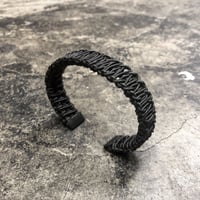 LEATHER BRAIDING WIDE BANGLE
