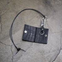 CARD SHOULDER BAG / CROCODILE EMBOSS