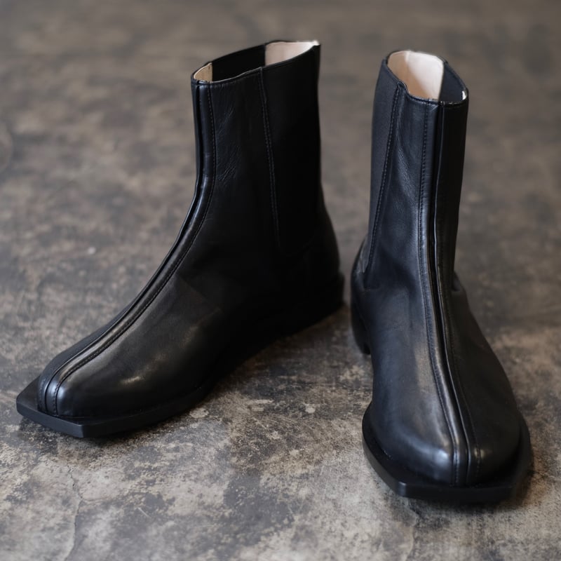 SQUARE TOE SIDE GORE BOOTS 【新品23.5cm】