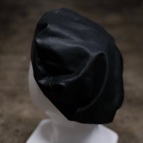 STRETCH LEATHER BERET