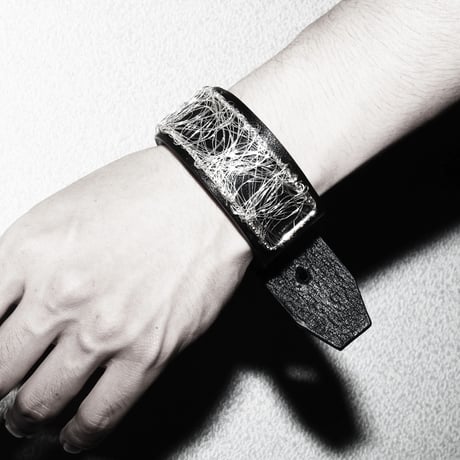 SILVER MESH WIDE BANGLE