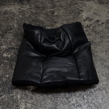 LEATHER / RIB  COMBI SNOOD cow
