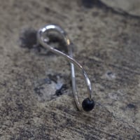 LEATHER JEWEL TWIST EARRING