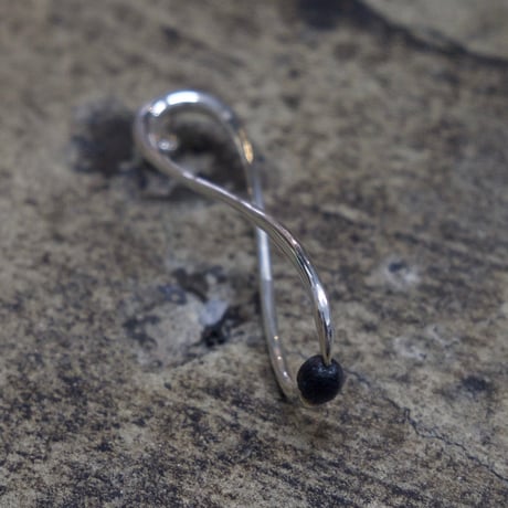 LEATHER JEWEL TWIST EARRING
