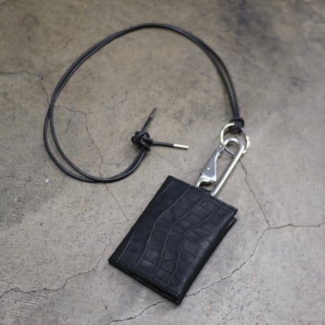 CARD SHOULDER BAG / CROCODILE EMBOSS