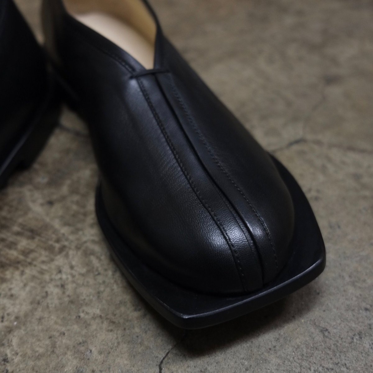 ⚠︎専用　　　　eaphi SQUARE TOE SHOES black / 36 SQUARE TOE CHINA SHOES | T.A.S JAPAN OFFICIAL O